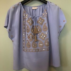 Tory Burch Camille Silk Top